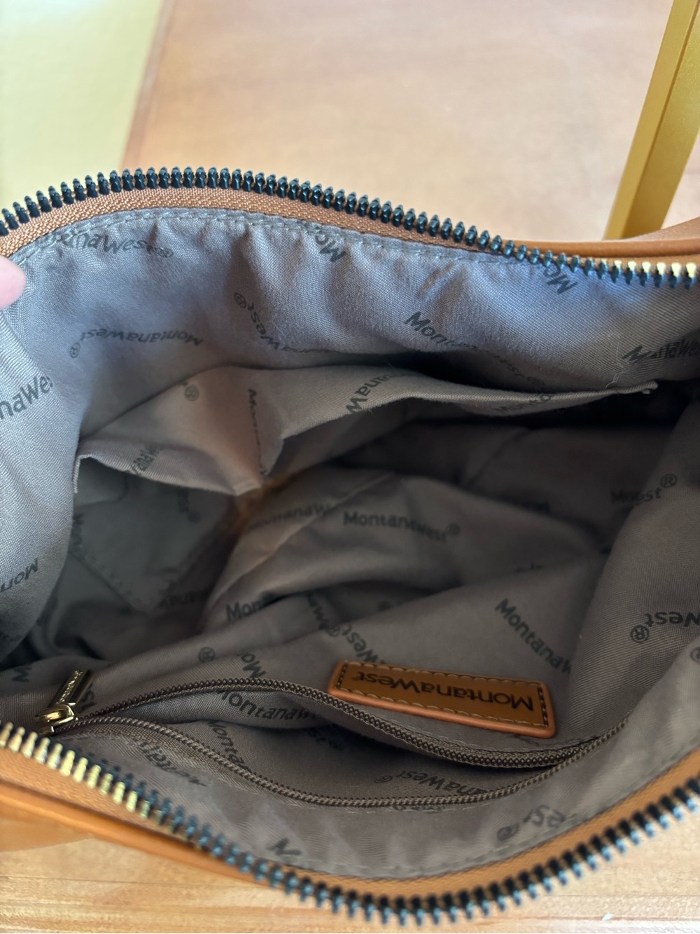 Montana West Brown Faux-Leather Hobo Shoulder Bag - Picture 3 of 3